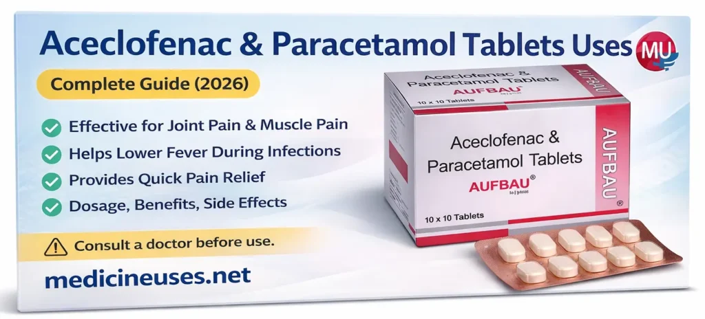 Aceclofenac and Paracetamol tablet uses