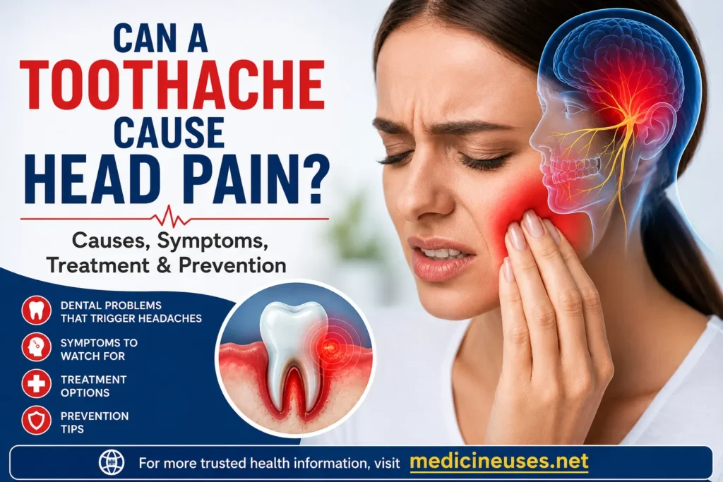 Can a toothache cause head pain